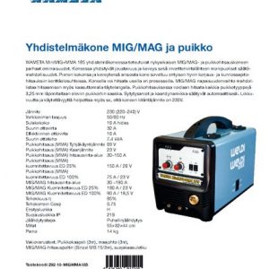 WAMETA Yhdistelmäkone MIG / MAG ja puikko