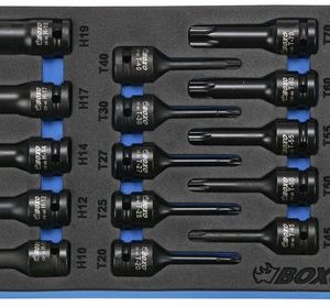 BOXO 1/2" KONEHYLSYSARJA KUUSIO/TORX/E-TORX