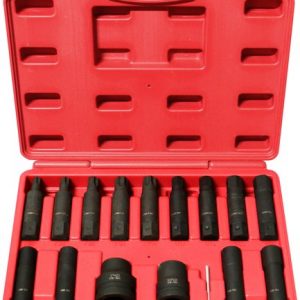 XL-TOOLS KONEHYLSYSARJA 3/4" JA 1" TORX, E-TORX, KUUSIO