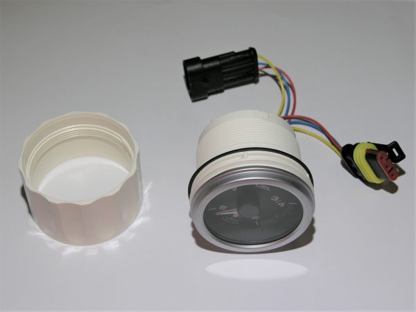 ALB Polttoainemittari E-F musta 52mm 12+24V