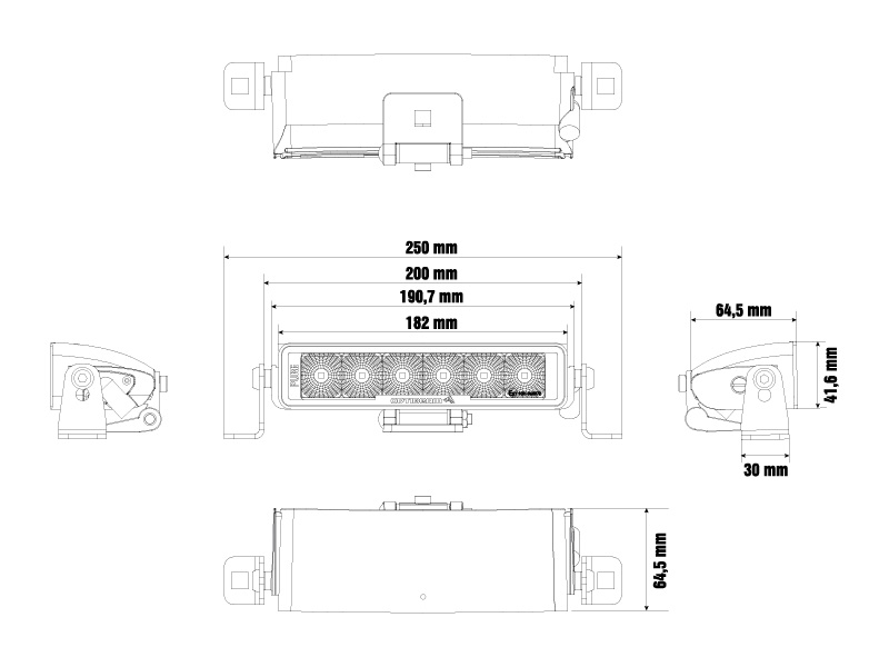 OPTIBEAM PURE 185 WORK TYÖVALOPANEELI 200mm - Image 2