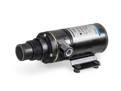 Jätevesipumppu, leikkurilla 12v 7A 43l/min 38mm/25mm