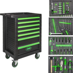 JBM 7ltk työkaluvaunu työkaluilla 172 osaa vihreä