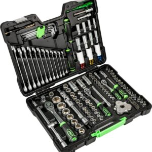 JBM 1/4"+3/8"+1/2" räikkä- ja hylsysarja 132 osaa